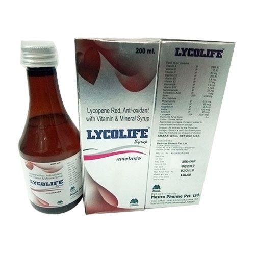 Lycolife Lycopene Red, Antioxidant With Vitamin And Mineral Syrup, 200 Ml Dosage Form: Liquid