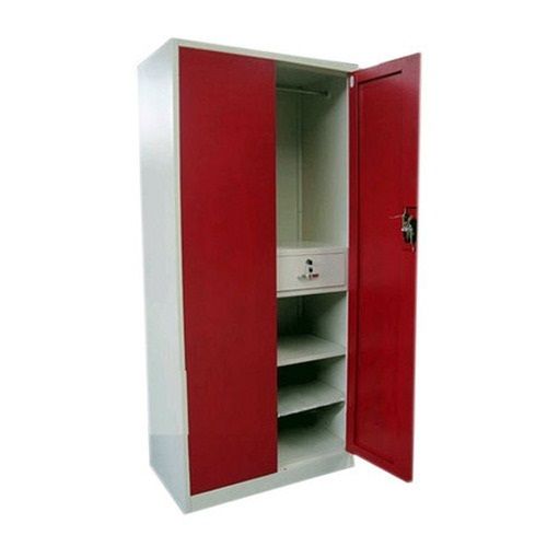 Handmade Maroon And White Color Storage Accessibility Aluminum Almirah For Domestic Use