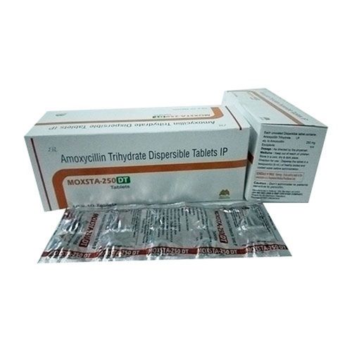  Moxsta-250 DT Amoxicillin ट्राइहाइड्रेट एंटीबायोटिक डिस्पर्सिबल टैबलेट 