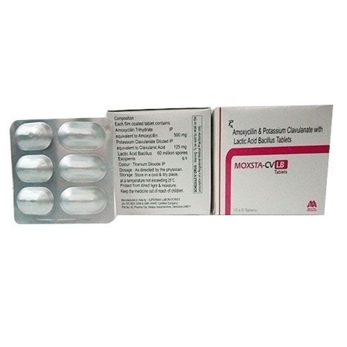 Moxsta-cv Lb Amoxicillin And Potassium Clavulanate With Lactic Acid Bacillus Antibiotic Tablet