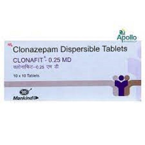 Pharmaceutical 0.25md Cl0nazepam Dispersible Tablets