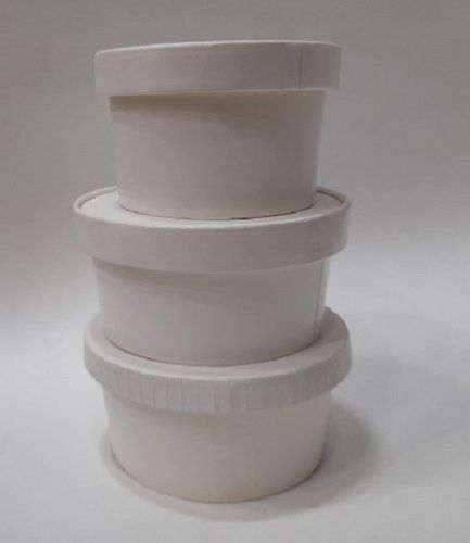 Plastic Dishwasher Safe Bpc White Food Container With Small And Medium Size