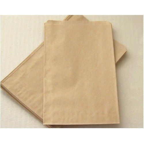 Rectangular Brown Colour Plain Paper Pouch For Carrying Small Shopping Items