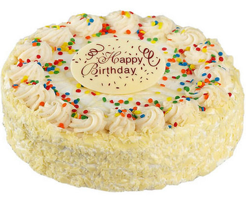 Round Shape Hygienically Packed White Tasty And Yummy Full Creamy Delicious Butterscotch Cake