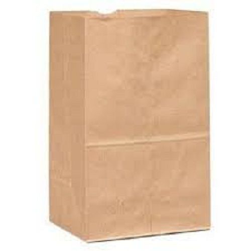 Square Shape Plain Brown Colour Paper Pouch Without Handle For Small Item Shopping