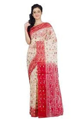 Women Cotton Reasam Embroidered Patola Silk Saree For Party Wear