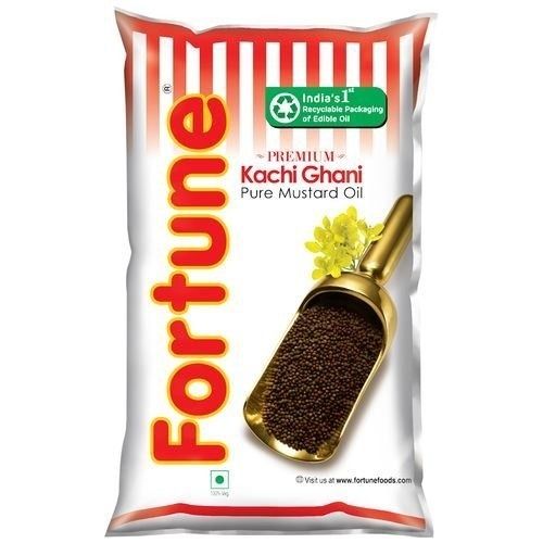 1 Liter Food Grade Liquid Fortune Premium Kachi Ghani Pure Mustard Oil