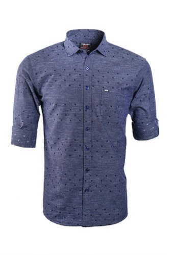 Cotton Men Trendy Casual Shirt - Cotton, Customized Sizes [S, M, L], Classic Collar, Full Sleeves, Printed Design | Quick Dry, Modern Fit, Versatile for All Occasions