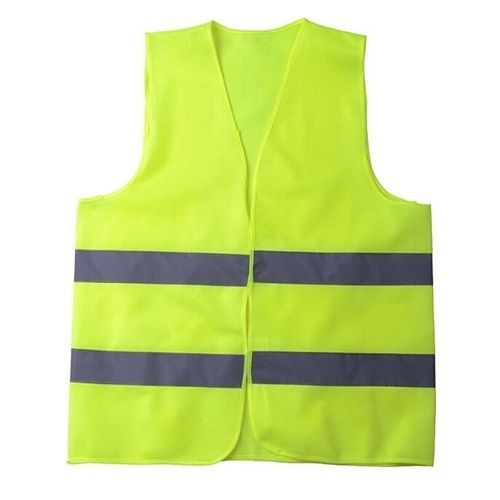 Durable And Flexible Green Plain Nylon Sleeveless Industrial Safety Jacket