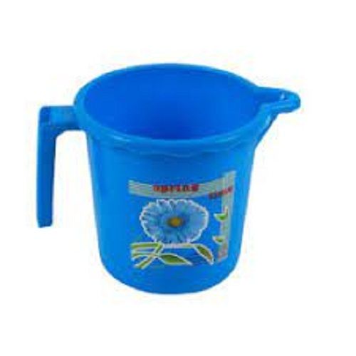 Durable And Strong Easy To Carry Blue Color Plastic Bathroom Mug For Household