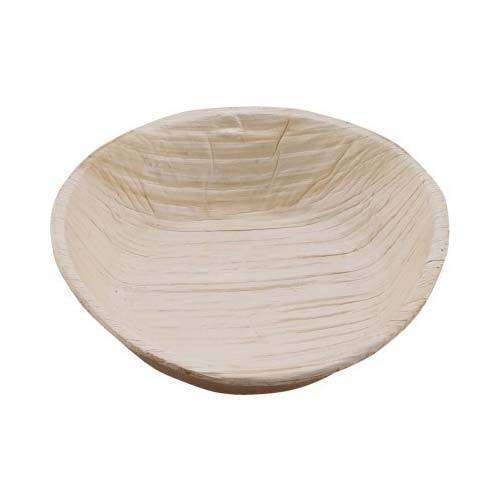 Eco Friendly 16x5 Cm Brown Areca Leaf Bowl