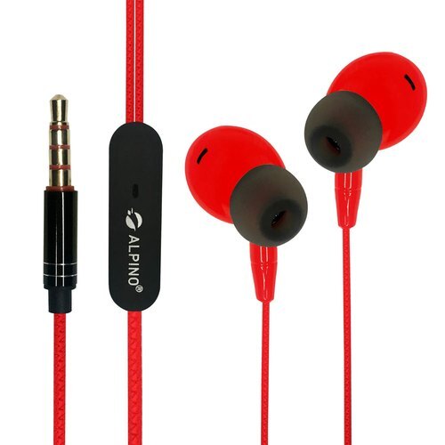 फ्लेक्सिबल टेंगल फ़्री और हल्के वज़न का लाल वायर्ड मोबाइल ईयरफ़ोन माइक डिज़ाइन के साथ: बार