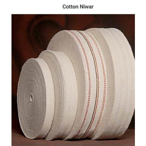 Webbing High Quality Material Single Side Light Weight Cotton White Niwar Tape 