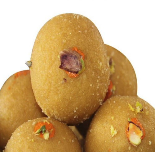 Hygienic Prepared No Artificial Color Delicious Taste Indian Sweet Fresh Besan Laddu Fat: 10 Grams (G)