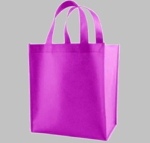 Purple Plain Loop Handle Non Woven Carry Bag