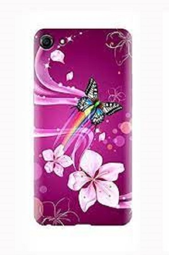 Scratch Resistant And Lightweight Slim Light Floral Printed Mobile Cover - Polyester & Polyurethane Material,  Universal Fit, Purple Floral Design