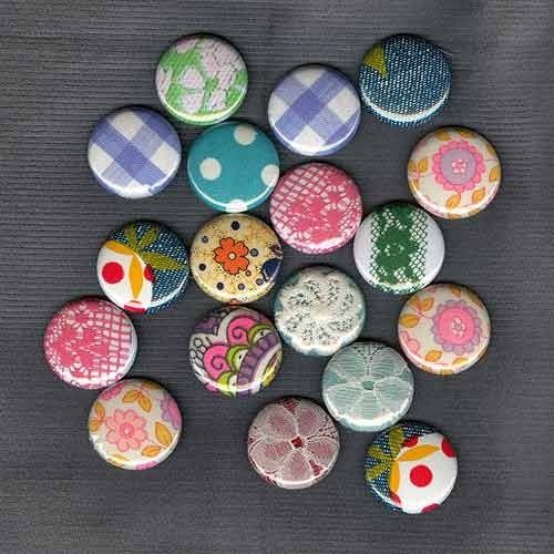 Plastic Light Weight Colorful Printed Round Bone Button For Crafting Sewing Children Diy Painting Gift 