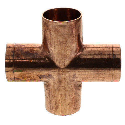 Golden Long Durable And Heavy Duty Brown Copper Cross Pipe For Domestic Use 