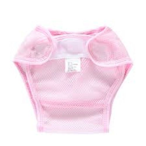 Pink Cotton 3 Or 4 Hours Use Baby Cloth Diapers