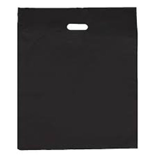 Easy To Carry Low-Density Non Woven D-Cut Large Lightweight Black Bag 