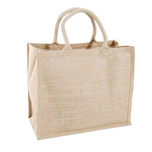Ecofriendly Reusable Aesthetic Light Brown Color Plain Jute Bag