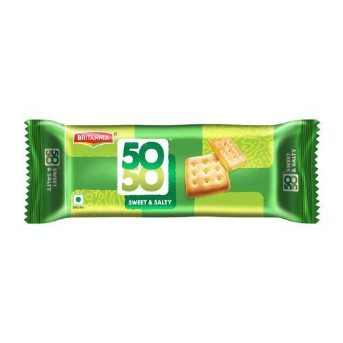 Square Cracker Delightful Snack Sweet And Salty Britannia 50 50 Biscuit  Fat Content (%): 9 Percentage ( % )