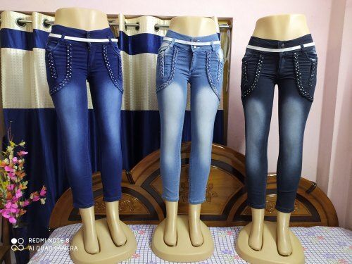 Ladies Fashionable And Comfortable Stylish Designer Blue Denim Jeans Age Group: >16 Years