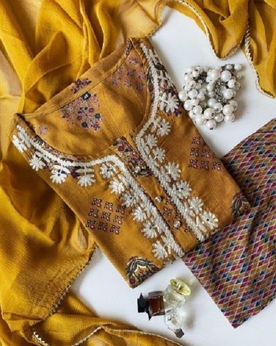 Women Comfortable And Breathable Stylish Stunning Look Yellow Kurti For Daily Wear Decoration Material: Ribbons