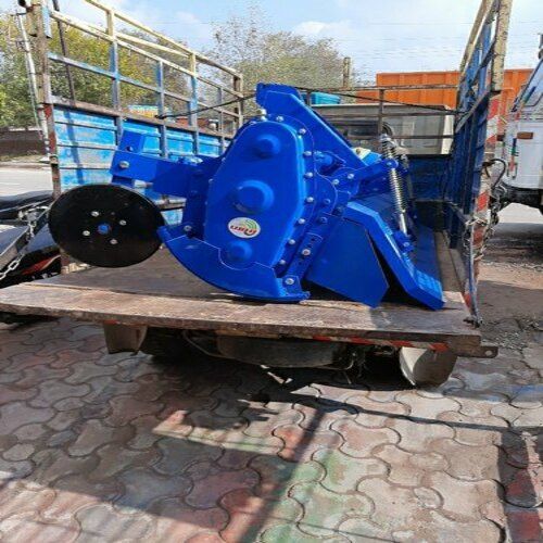 Blue 190 Rpm Paint Coated Iron Agriculture Tractor Rotavator