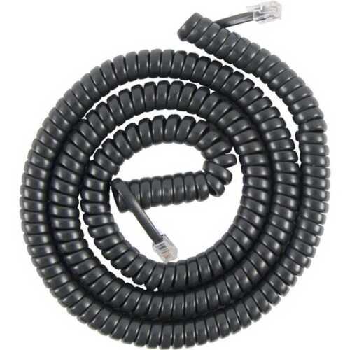 Black Telephone Plastic Coil Cord With Excellent Conductivity