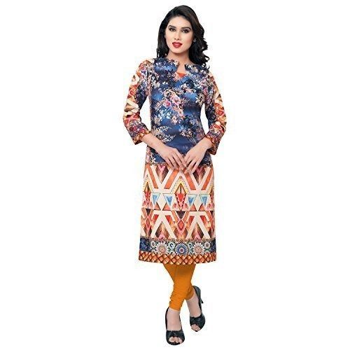 Breathable And Washable Casual Wear Printed Cotton Kurti For Ladies Bust Size: 35-36 Inch (In)