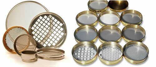 Dry Sieve Test Apparatus - 1.18 to 10mm Size Range, Heavy Duty & Rust Proof Brass/Mild Steel, Polished Finish with 8 Sieves