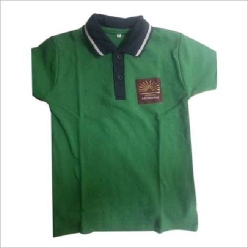 Green Color And Half Sleeves Unisex Cotton T Shirt For Summer Weather Collar Style: Straight