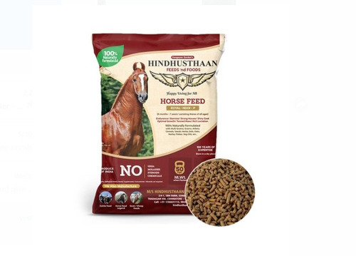 Brown Horse Pellet Organic Feed Pack Of 50 Kilogram Used For Cattle, Sheep And Others