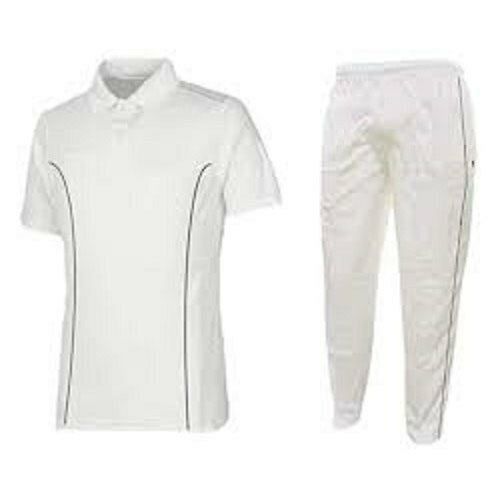 New Trendy Stripped Branded White Test Cricket Uniform Collar Type: Polo Shirt