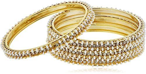 Fashion Women Skin Friendly Beautiful And Designer Look Round Golden Artificial Bangles