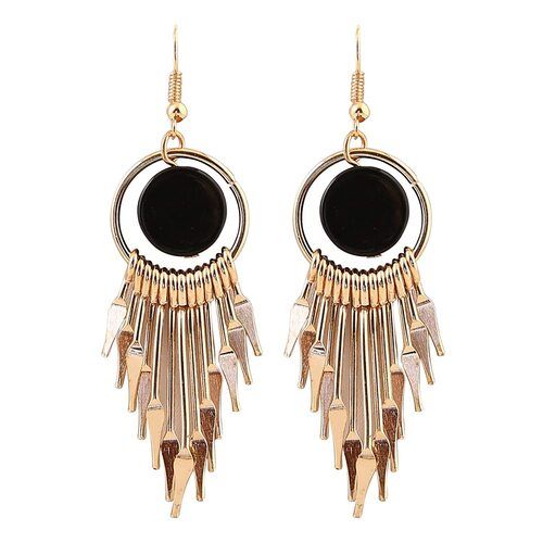 Fashion Women Skin Friendly Beautiful And Stylish Look Metal Tassel Drop Earrings