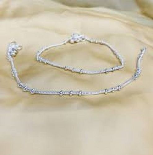 Women Traditional Ethnic Beautiful Stylish And Modern Silver Anklets 