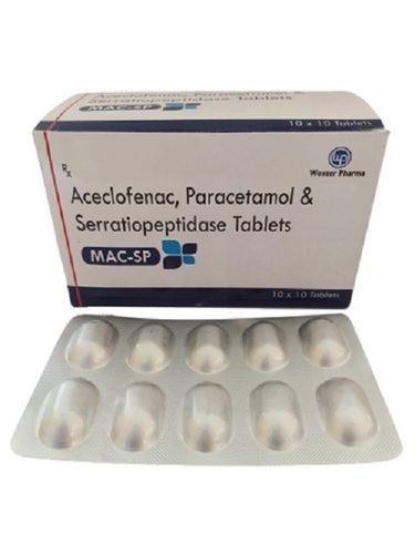 Aceclofenac, Paracetamol And Serratiopeptidase Tablets 