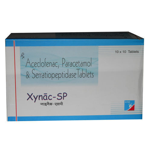 Aceclofenac Paracetamol Serratiopeptidase Tablets , 10x10 Pack 