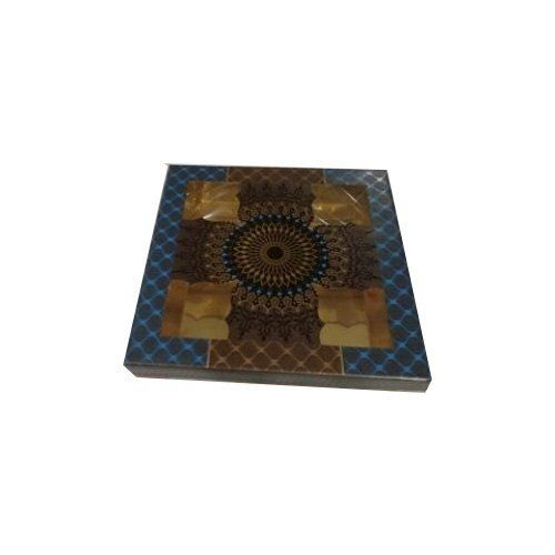 Glossy Lamination Fancy Square Golden Printed Cardboard Sweet Packaging Box