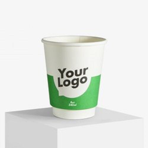 Leakproof And Sturdy Material With Lightweight White Printed Disposable Paper Cup Size: 200Ml