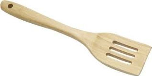 Light Brown Non Stick Cooking Spatula Spoon For Kitchen Crockery, 12 Inches Handle Material: Wood