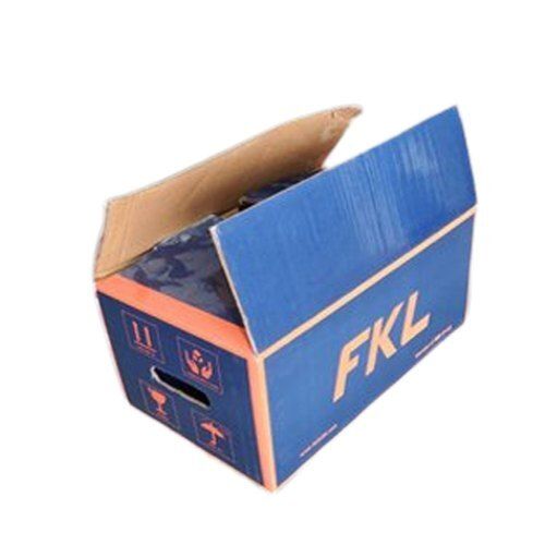 Lightweight Eco Friendly Rectangular Blue Printed Paperboard Carton Box