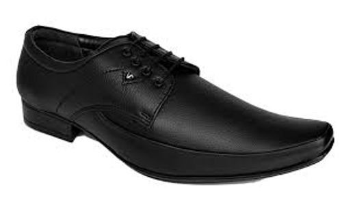 Water Proof Men'S Oxfords Black Leather Solid Round-Toe Formal Shoes 