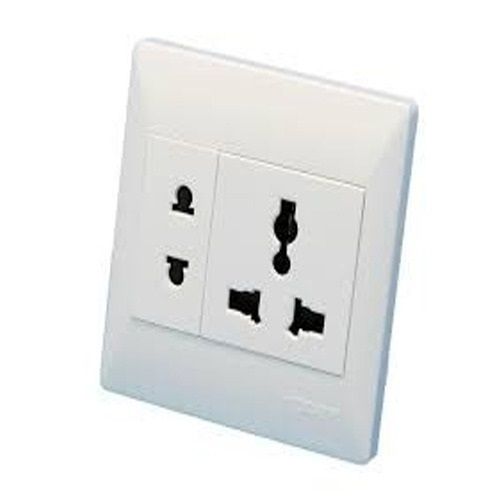 Shock Proof And Less Power Consumption White Pvc Electric Socket For Domestic Use Application: Interior