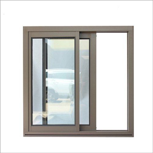 Ventilation Back And Forth Motion Grey Residential Aluminium Glass Sliding Window