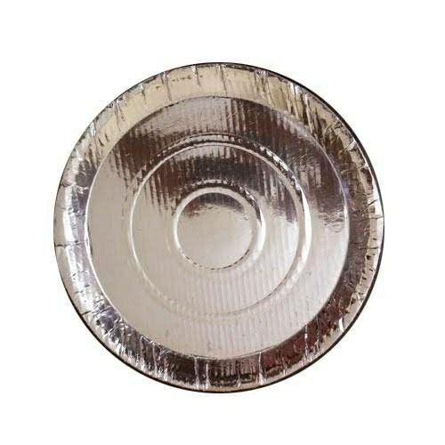 Eco Friendly Round Silver Coated Disposable Paper Plates