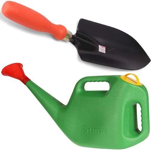 Not Coated Hand Garden Trowel With Plastic Watering Can