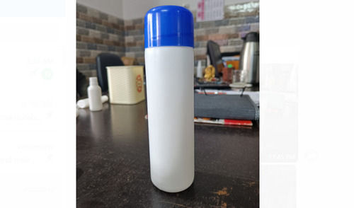 Light Weight Hdpe White Cylinder Shape Plastic Bottle With Screw Cap, 500 Ml